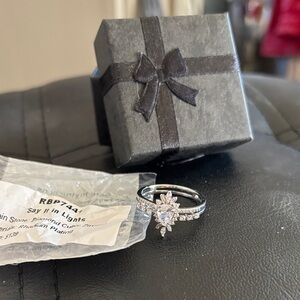 Elegant Silver Diamond Ring